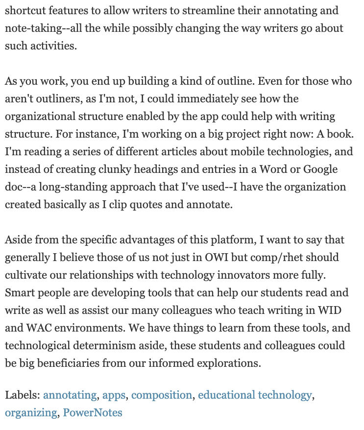 PowerNotes Online Writing Teacher Blog Image 2